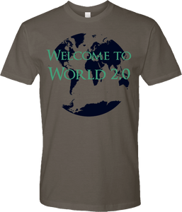 "World 2.0" - Next Level Men's T-Shirt - Warm Grey