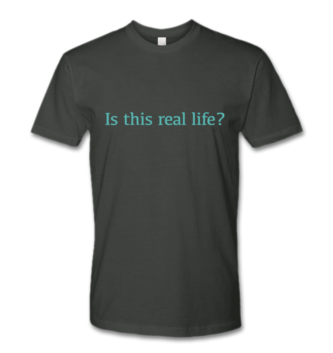 Is This Real Life? - Unisex Next Level T-Shirt - Heavy Metal Grey